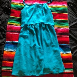Turquoise Open-back dress